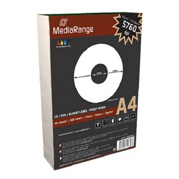Etikety MediaRange 41mm-118mm 50 listov 100etiket