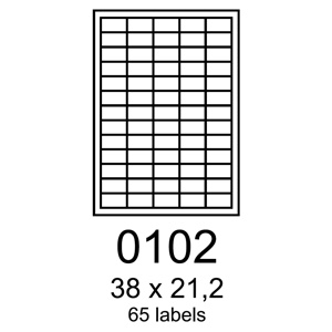etikety RAYFILM 25,4x10 biele s odnímateľným lepidlom R01025042A