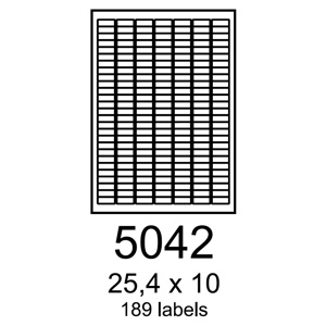 etikety RAYFILM 25,4x10 červené flourescentné laser R01325042A
