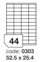 etikety RAYFILM 52,5x25,4 univerzálne biele R01000303A