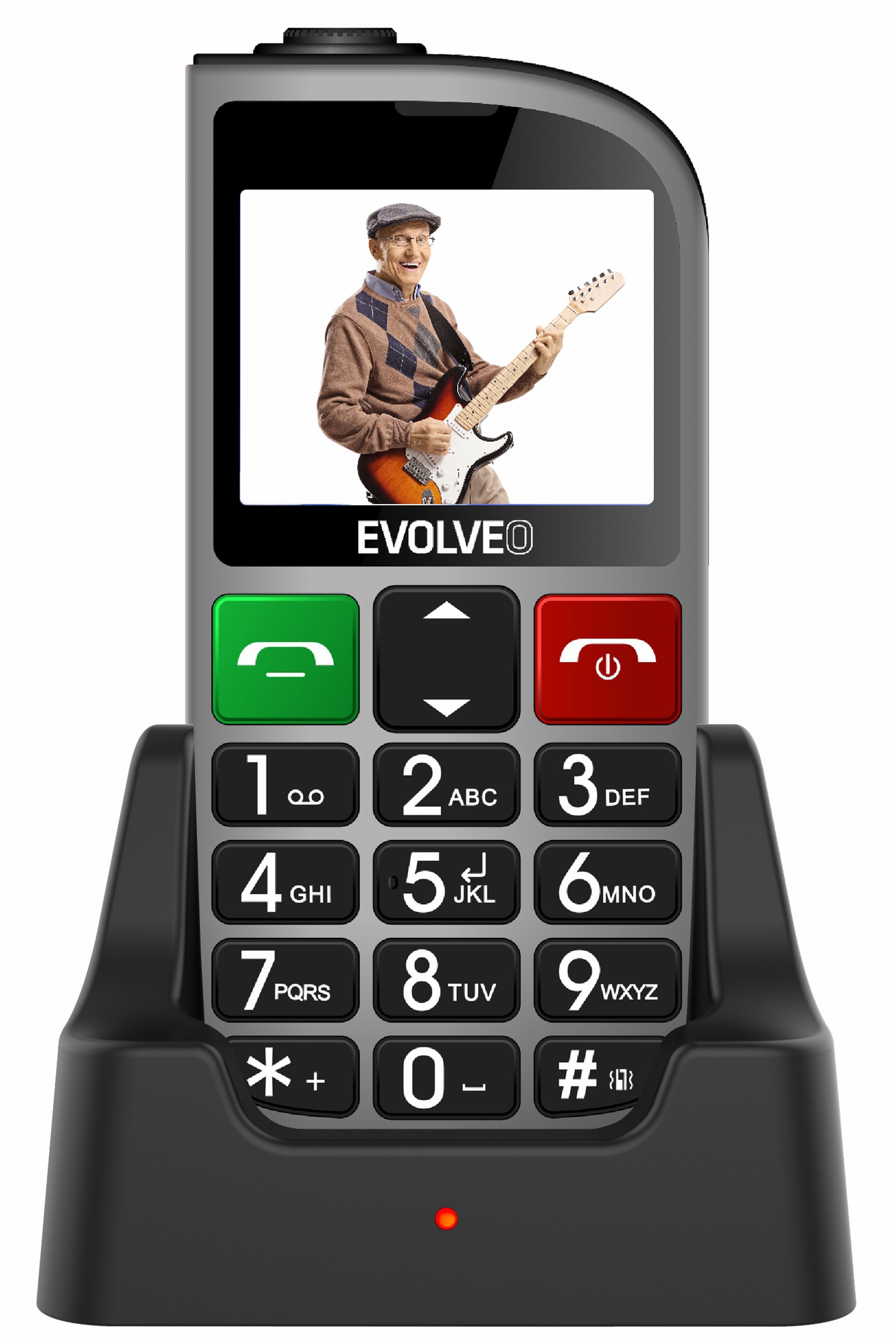 EVOLVEO EasyPhone FM, Dual SIM, strieborný - otvorené balenie