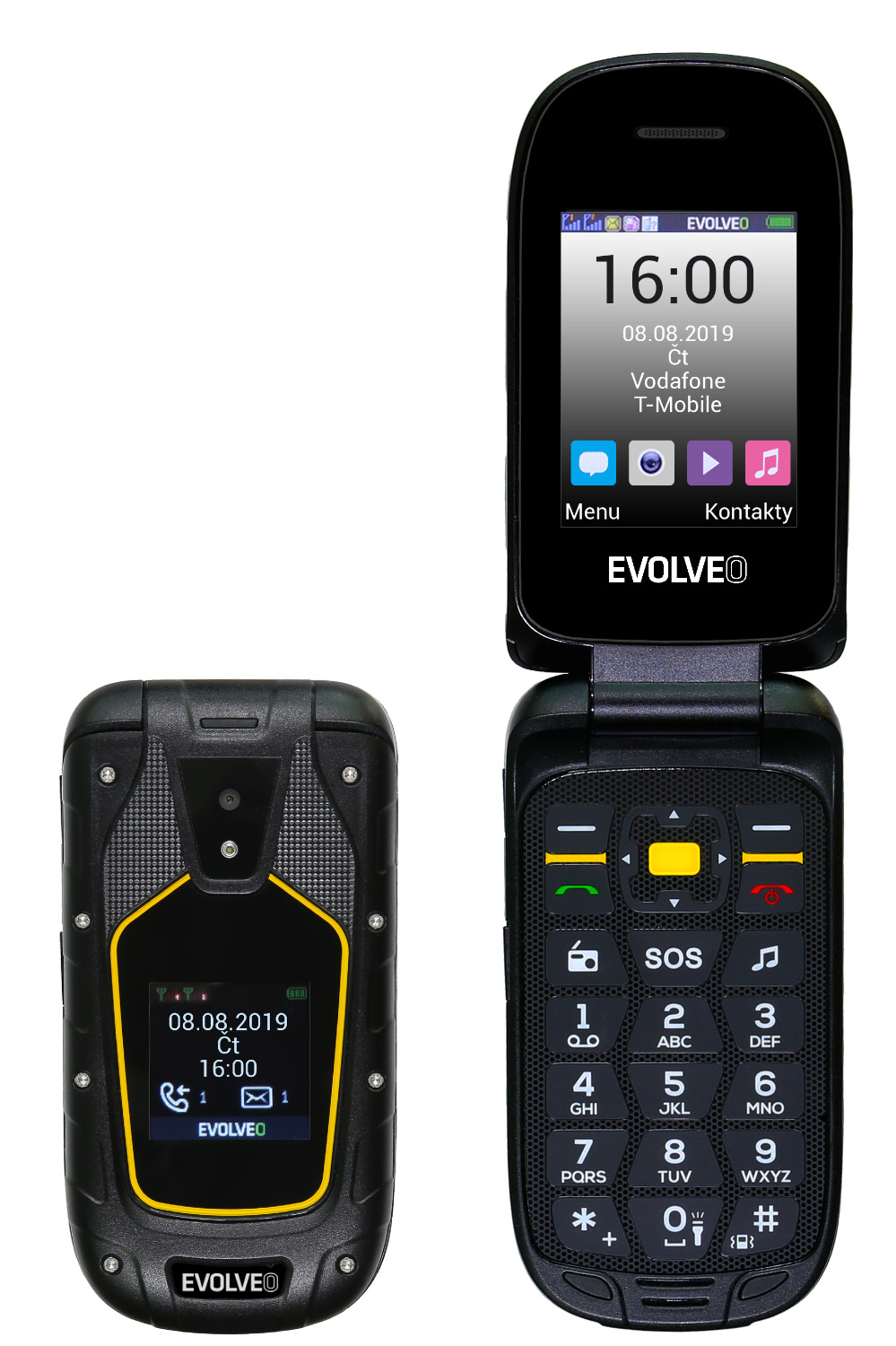 EVOLVEO StrongPhone F5, Dual SIM, čierny