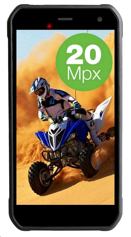 EVOLVEO StrongPhone G8, Hybrid Dual Sim, čierny