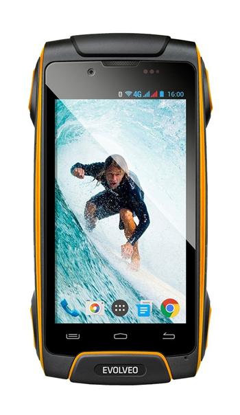 Evolveo StrongPhone Q8 LTE, vodotesný odolný smartphone, čierno-žltý