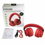 EVOLVEO SupremeSound 4ANC, bezdrôtové slúchadla s ANC, červene
