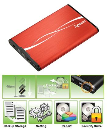 Ext. Apacer AC202 320GB USB 2.5", červený