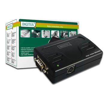 Extender DIGITUS Video Booster up to 65M 250 MHZ,HDSUB 15/M to HDSUB 1