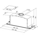 Faber INCA LUX A70 X/WH, odsávač vstavaný