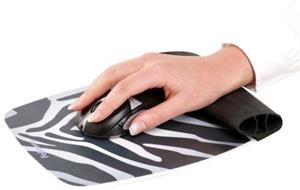 Fellowes mouse and wrist silicone pad, Zebra