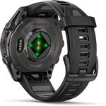 fenix 8 - 43mm, AMOLED, Sapphire, Carbon Gray DLC Titanium, Black/Pebble Gray