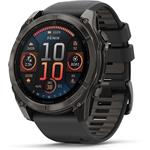 fenix 8 - 43mm, AMOLED, Sapphire, Carbon Gray DLC Titanium, Black/Pebble Gray