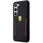 Ferrari PU Carbon kryt pre Samsung Galaxy S23+, čierny