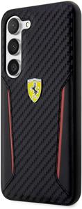 Ferrari PU Carbon kryt pre Samsung Galaxy S23+, čierny