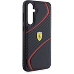 Ferrari PU Carbon Twist kryt pre Samsung Galaxy S23 FE, čierny