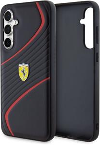 Ferrari PU Carbon Twist kryt pre Samsung Galaxy S23 FE, čierny