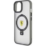 Ferrari Ring Stand MagSafe kryt pre iPhone 15, čierny
