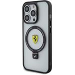 Ferrari Ring Stand MagSafe kryt pre iPhone 15 Pro Max, čierny