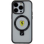 Ferrari Ring Stand MagSafe kryt pre iPhone 15 Pro Max, čierny