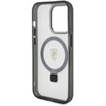 Ferrari Ring Stand MagSafe kryt pre iPhone 15 Pro Max, čierny