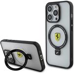 Ferrari Ring Stand MagSafe kryt pre iPhone 15 Pro Max, čierny