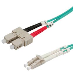 Fiber kábel LC-SC,10m Duplex OM3(50/125µm)