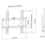 Fiber Mounts FM21F, nástenný pevný držiak na TV a monitor, 17" - 43"