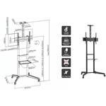 Fiber Mounts Lutar-2, TV stojan s policami, 37" - 70"