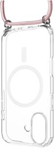 FIixed MagPure Neck puzdro s ružovou šnúrkou na krk pre Apple iPhone 17