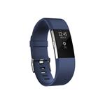 Fitbit Charge 2 Blue Silver, fitness náramok, L, modrý