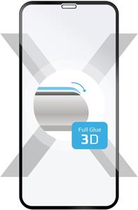 Fixed 3D Full-Cover ochranné tvrdené sklo pre Apple iPhone X/XS, dustproof, čierne