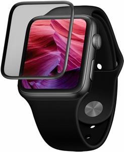 Fixed 3D Full-Cover Ochranné tvrdené sklo pre Apple Watch 42mm s aplikátorom, s lepením cez celý displej, čierne