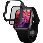 Fixed 3D Full-Cover ochranné tvrdené sklo pre Apple Watch Series 8 41mm s aplikátorom, čierne