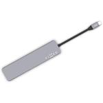 Fixed 7-portový hliníkový USB-C HUB, DOCK Card pre notebooky a tablety, šedý