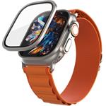 Fixed Armor prémiové ochranné tvrdené sklo s oceľovým rámčekom pre Apple Watch Ultra 49mm, titánové