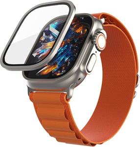 Fixed Armor prémiové ochranné tvrdené sklo s oceľovým rámčekom pre Apple Watch Ultra 49mm, titánové