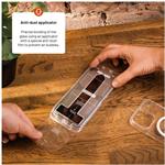 Fixed Armor Ultra odolné tvrdené sklo s Anti-dust aplikátorom a AR vrstvou pre Apple iPhone 17 Pro, čierne