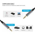 Fixed audio kábel Link 3,5 mm jack na 3,5 mm jack, 1.5 m, space gray