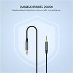Fixed audio kábel Link 3,5 mm jack na 3,5 mm jack, 1.5 m, space gray