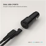 Fixed autonabíjačka s 2xUSB-C výstupom, podpora PD 3.0, 65W, čierna