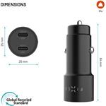 Fixed autonabíjačka s 2xUSB-C výstupom, podpora PD 3.0, 65W, čierna