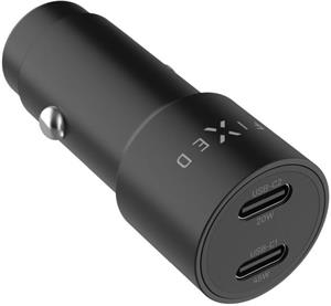 Fixed autonabíjačka s 2xUSB-C výstupom, podpora PD 3.0, 65W, čierna