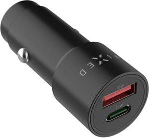 Fixed autonabíjačka s USB-C a USB-A výstupom, podpora PD 3.0, 63W, čierna
