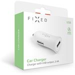 Fixed autonabíjačka s USB výstupom, 2,4A, biela