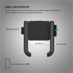 Fixed Bikee Anti-Shock univerzálny držiak mobilného telefónu na motorku a bicykel s antivibračným modulom, čierny