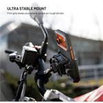Fixed Bikee Anti-Shock univerzálny držiak mobilného telefónu na motorku a bicykel s antivibračným modulom, čierny