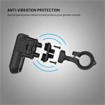 Fixed Bikee Anti-Shock univerzálny držiak mobilného telefónu na motorku a bicykel s antivibračným modulom, čierny