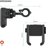 Fixed Bikee Anti-Shock univerzálny držiak mobilného telefónu na motorku a bicykel s antivibračným modulom, čierny