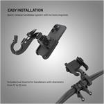 Fixed Bikee Plus Vista univerzálny držiak mobilného telefónu na bicykel s uchytením na stred riadidiel, čierny