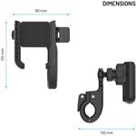 Fixed Bikee Plus Vista univerzálny držiak mobilného telefónu na bicykel s uchytením na stred riadidiel, čierny