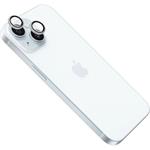 Fixed Camera Glass ochranné skla fotoaparátu pre Apple iPhone 15/15 Plus, strieborné